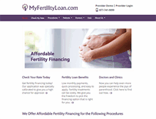Tablet Screenshot of myfertilityloan.com